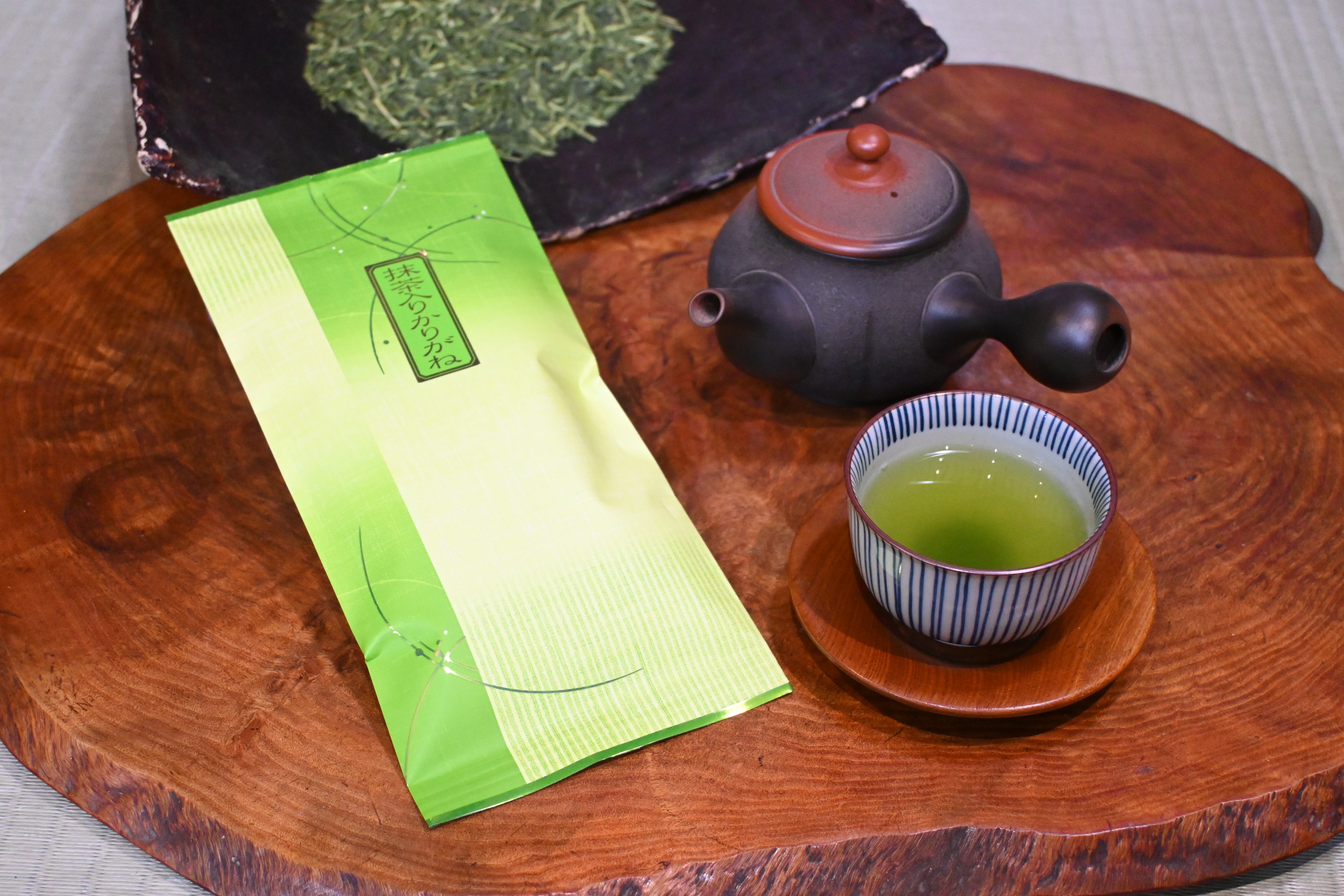 【一番人気】抹茶入りやみつきかりがね茶(100g)